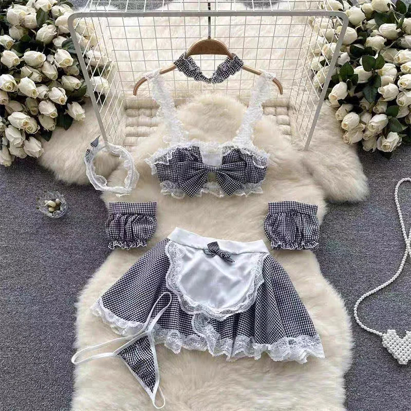 Valentine Party Sleepwear Combination Catsuits Slim Intimate Erotic Mesh Strappy Rompers Women Bodysuits Lingerie Sexy Sets
