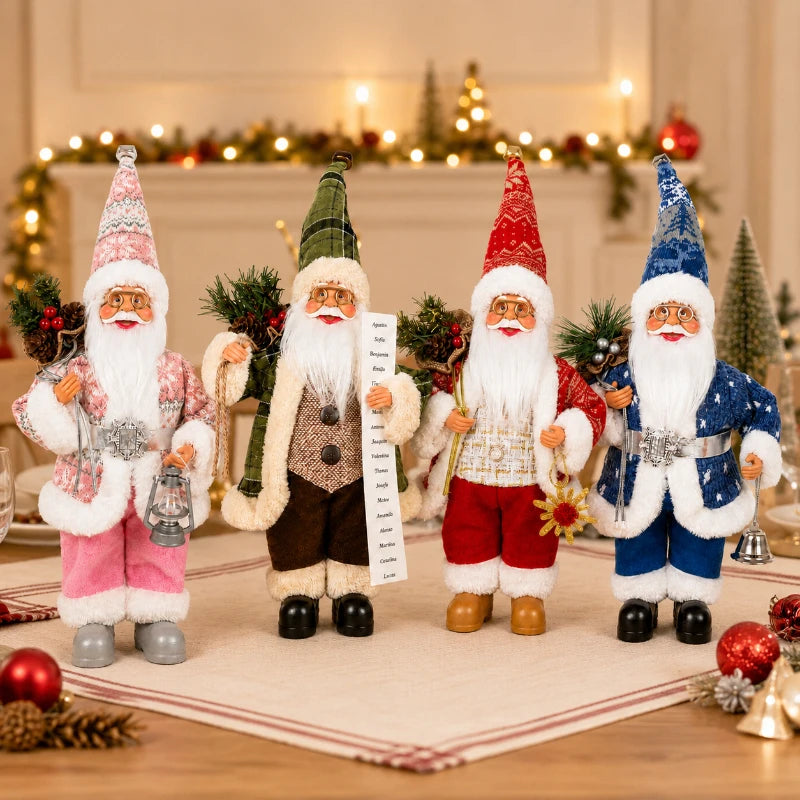 1PC  Santa Claus Ornament Christmas/New Year Home Desktop/Window/Fireplace Decoration Creative Festive Atmosphere Decoration