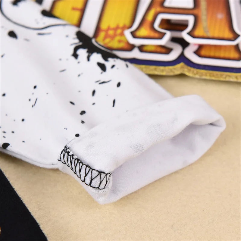 Newborn Infant Baby Girl Boy Clothes  Halloween Baby Romper Long-Sleeve Hoodies Cotton Nightmare Print Jumpsuit 0-18Months