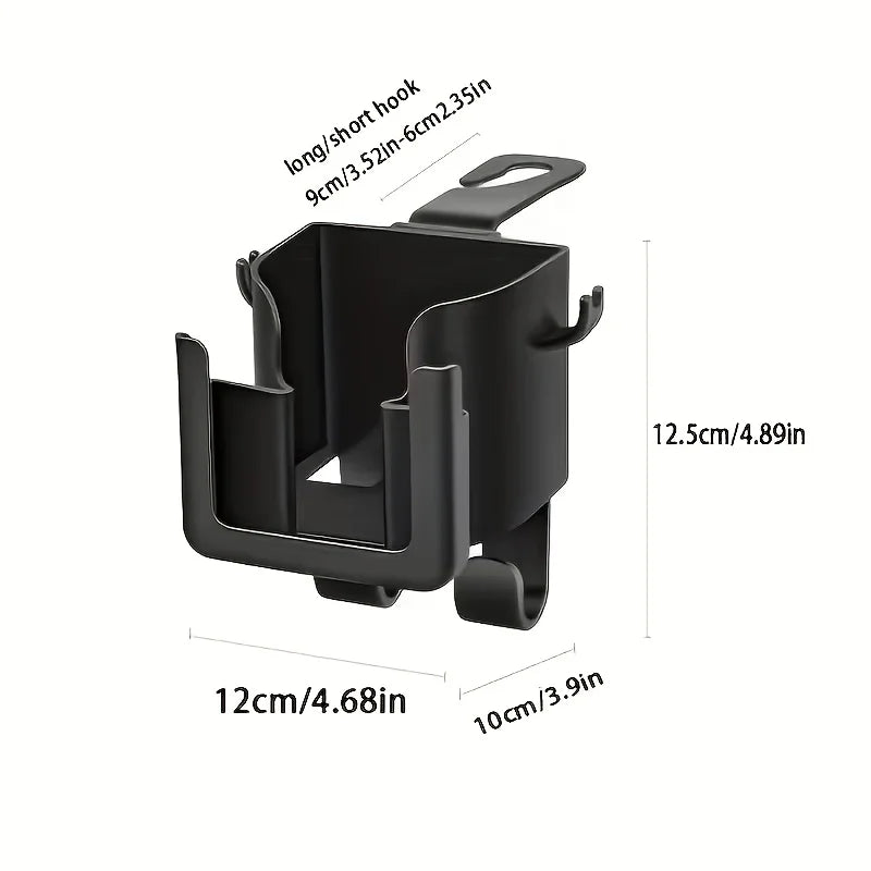 Car Seat Backrest Storage Rack with Cup Holder, Phone Holder, and Hooks, Saving Space, Automotive Parts