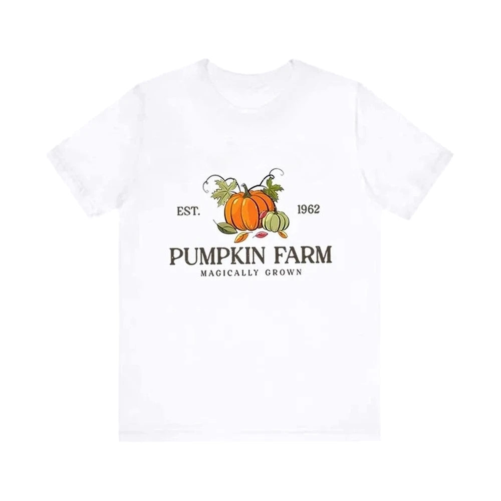 Pumpkin Farm Women's T-shirt Fall Halloween Shirt Thanksgiving Tee Halloween Magic Alternative Shirts Lover Gifts Free Shipping
