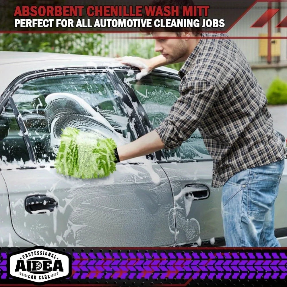 Electric Bicycle Car cleaning microfiber, 1/2-piece set scratch free and lint free, high-quality lint microfiber car wash gloves