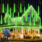Solar Meteor Shower Lights Outdoor Meteor Lights 8Tubes Waterproof LED Falling Raindrop Christmas Halloween Fairy String Lights