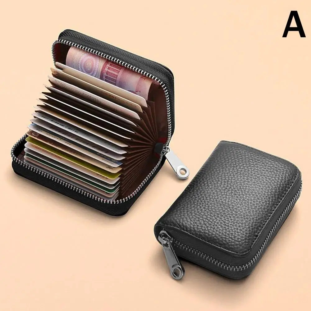 Card Holder PU Credit Card Wallet With Zipper Coin Pocket Slim Credit Card Case Business Bank Credit Card Bag Male Coin Pouch