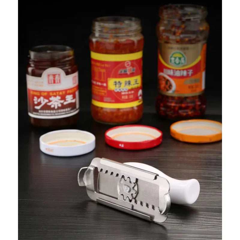 Adjustable Multi-function Bottle Cap Opener Stainless Steel Lids Off Jar Opener Labor-saving Screw Can Opener for Kitchen Gadget