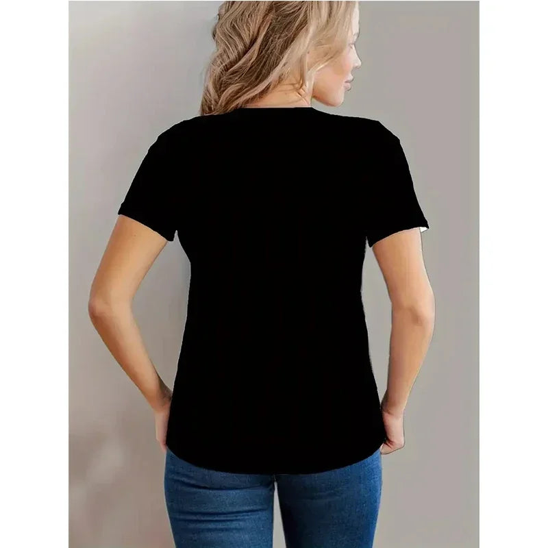 Women's Skeleton Halloween T-Shirt Slogan Nightmare Before Coffe Graphic Tees Tops All Seasons Short Sleeve T Shirt Y2k Clothing