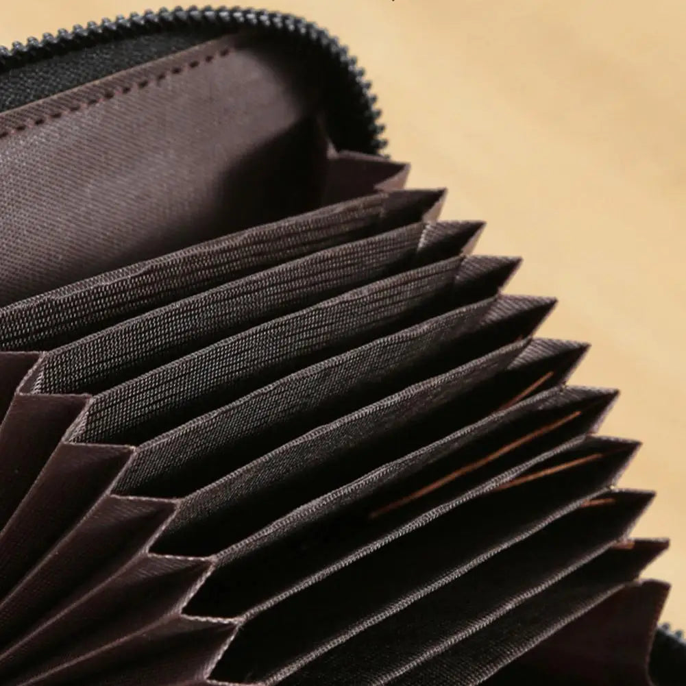 Card Holder PU Credit Card Wallet With Zipper Coin Pocket Slim Credit Card Case Business Bank Credit Card Bag Male Coin Pouch