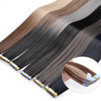 Synthetic Straight Tape In Hair Extensions 10pcs Natural Hair Extension 24inch For Women Invisible Double Sided Free Style