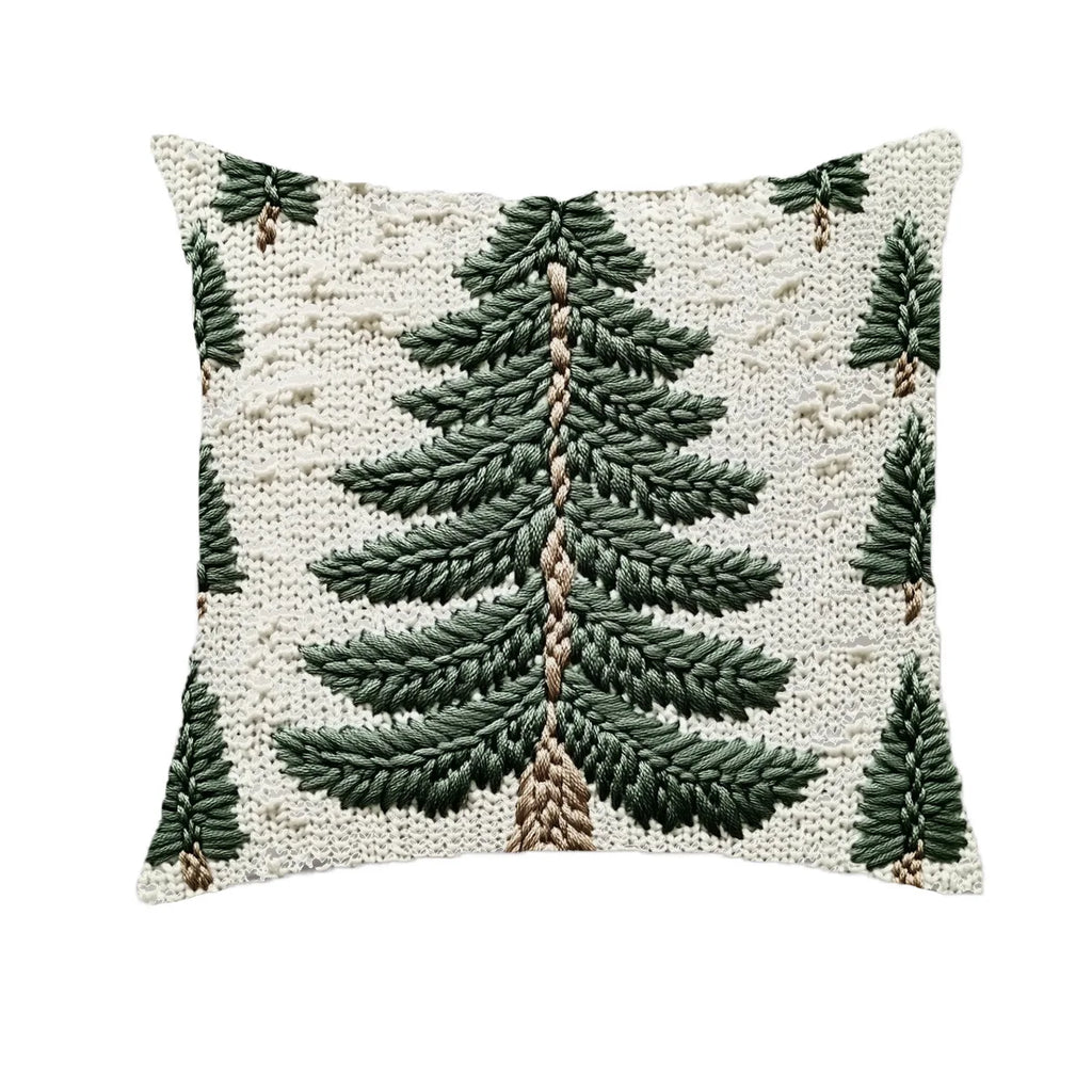 Merry Christmas Decorative Pillow Cover 45x45cm Linen Throw Pillowcase Xmas Tree Snowmen Letter Decor Pillowcase Cushion Cover
