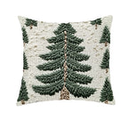 Merry Christmas Decorative Pillow Cover 45x45cm Linen Throw Pillowcase Xmas Tree Snowmen Letter Decor Pillowcase Cushion Cover