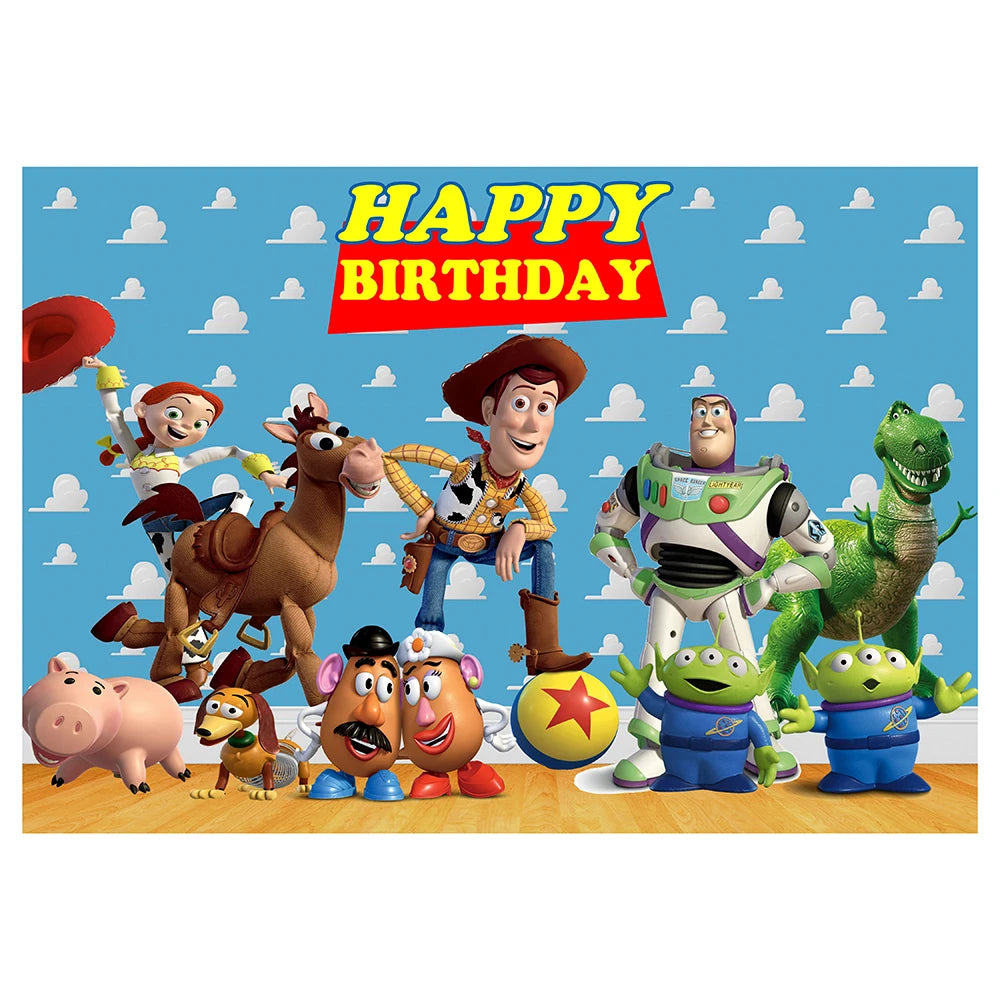 Toy Story Party Decoration Tableware Paper Plates Party Favors Gift Tablecloth BirthdayParty Supplies Toys Stamp Bracelet
