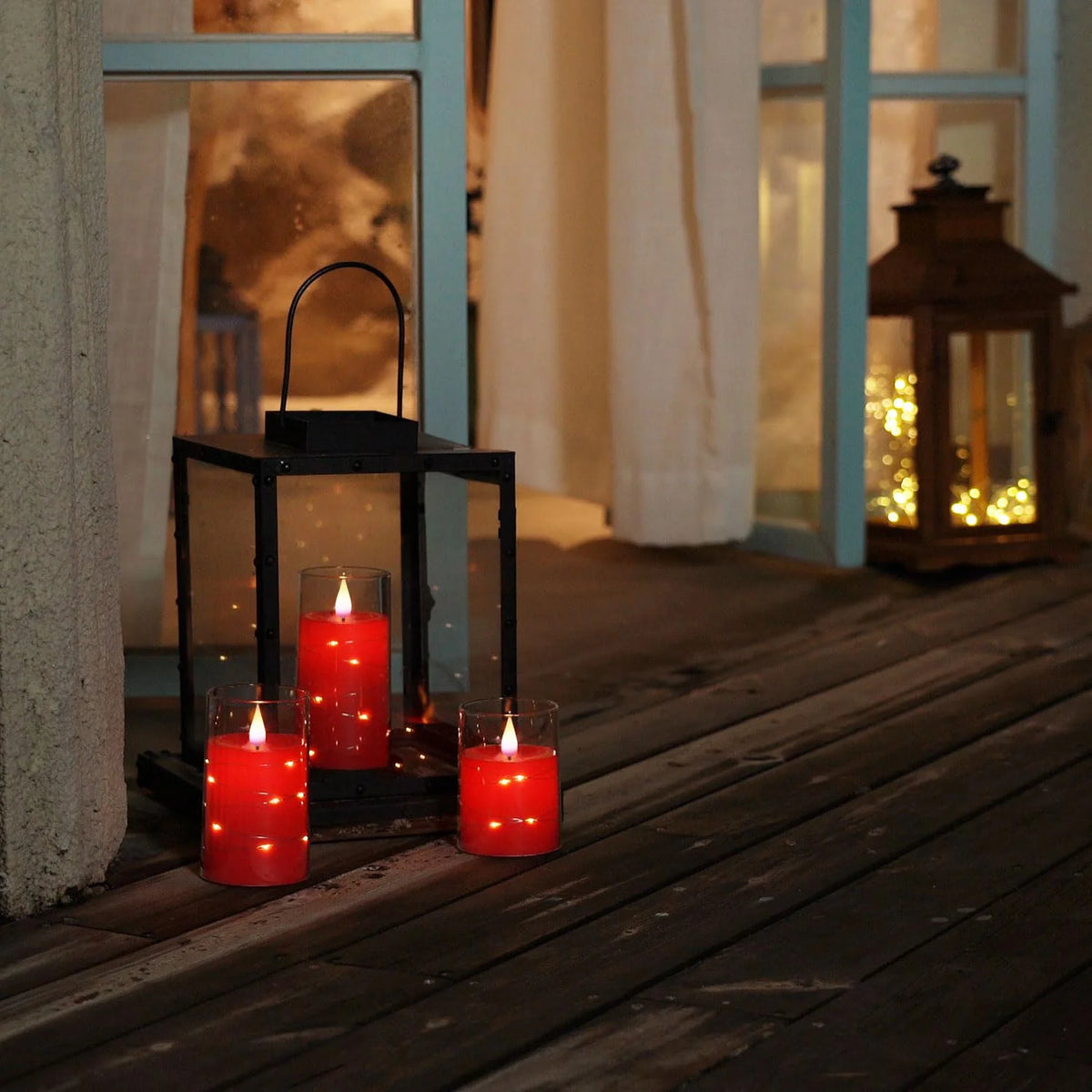 3Pcs Flameless LED Candles Lights 3D Flame Flickering Flameless Candles with Remote Timer LED Candles Halloween Christmas Decor