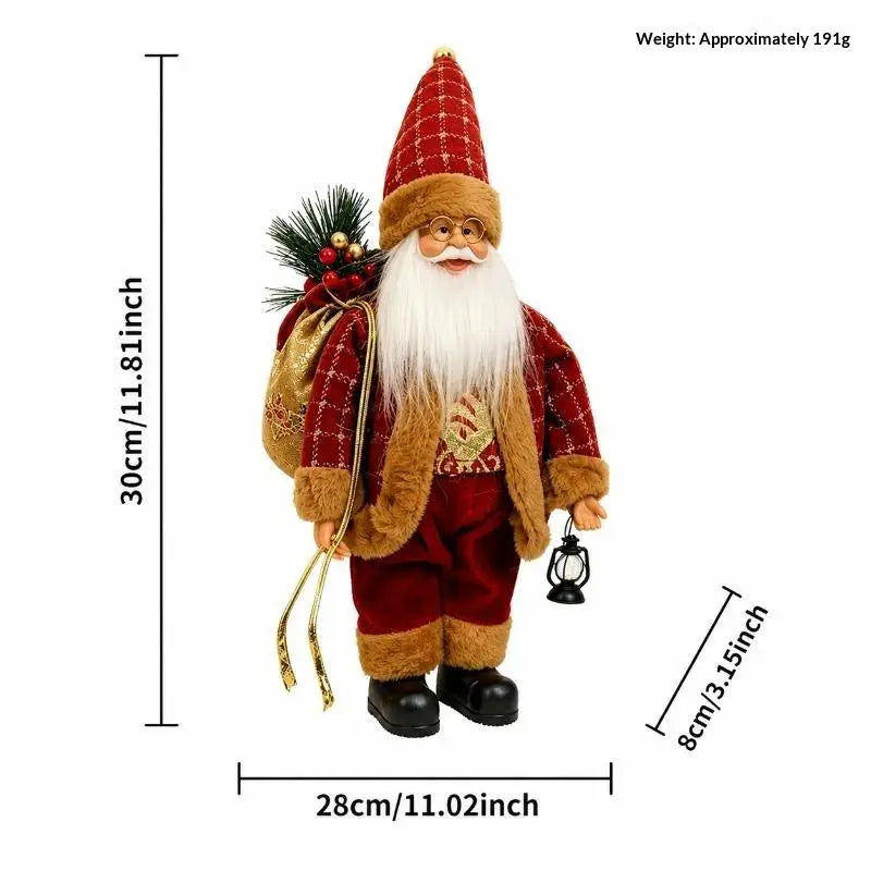 2026 Christmas Decoration For Home Santa Claus Plush Doll 30cm Navidad Party Decor Xmas Ornaments New Year Gift