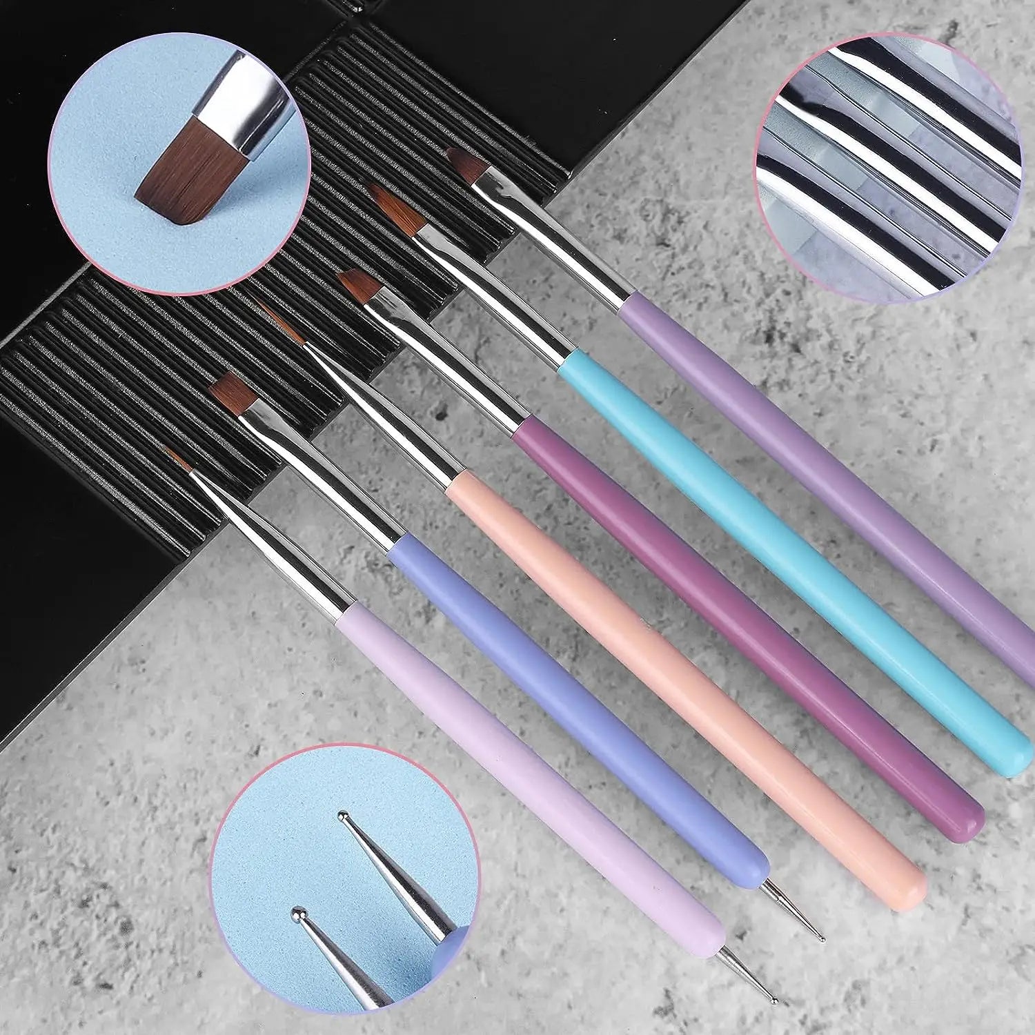 Nail Brushes Set Professional Nail Supplies For Acrylic UV Gel Drawing Dotting Manicure Nail Art Design Tools Makeup Accessorie