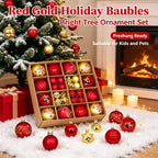 44Pcs 3/6CM Christmas Ball Merry Christmas Tree Topper Decoration for Home Decor Holiday New Year 2026 Navidad Gifts Supplies
