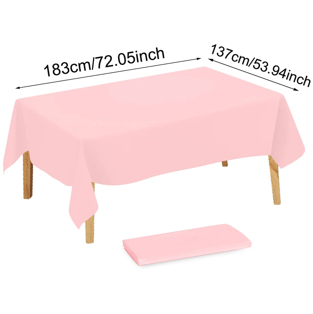 1/5pc Solid Color Plastic Tablecover 137×183 cm Rectangle Tablecloth for Birthday Party Wedding Picnic Table Decorations