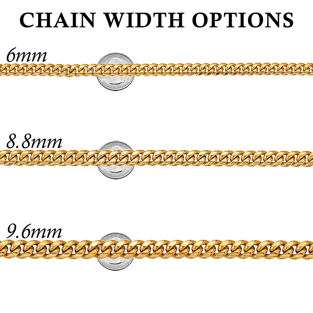 Hip Hop Bling Gold Color Cuban Link Chain Necklaces Tank Chain Men's Whip Chain Necklace Men Rapper Jewelry Drop Shipping