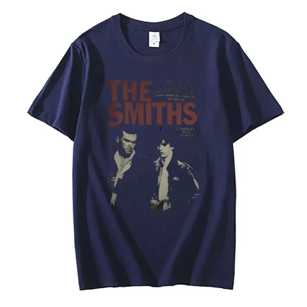 The Smiths Vintage Print y2k T Shirt Man Pure Cotton T-shirt Mens Streetwear Men Harajuku Alternative British Rock Band Tshirt