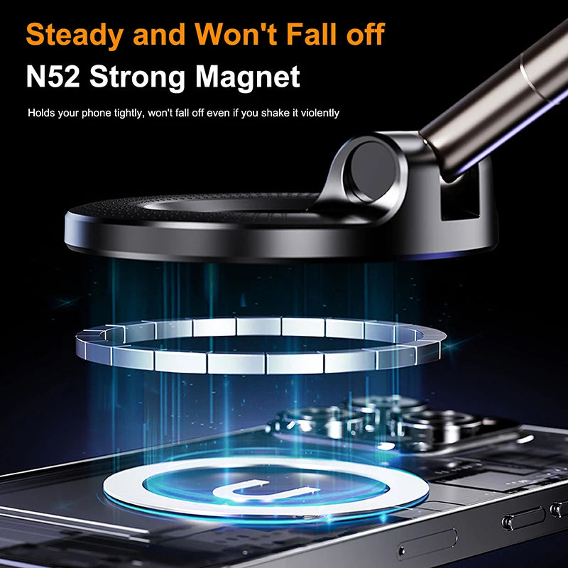 2026 New Magnetic Vacuum Phone Holder 360 Adjustable Car Phone Mount with Strong Suction Cup Universal for home/Dashboard Stable