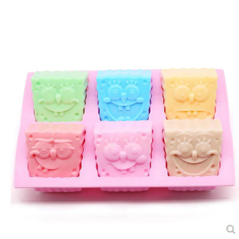 Cartoon Silicone Mold For Soap Making Baby Shower Bath Bomb Chocolate Candy Cake Decoration Lotion Bar Jelly Kitchen Accessories