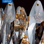Modern Luxury Crystal Chandeliers Lighting Indoor Lustre E14 LED Pendant Lamp for Living Room Art Decor Hanging Light