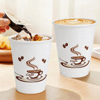 50/100/200PCS 9 oz Disposable Paper Cups for Hot & Cold Drinks – Leak-Proof Coffee Cups, Durable & Eco-Friendly, Ideal for Cafés, Restaurants, Offices, Home Use, Parties, and Everyday Beverage Serving