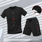 2026 New in Men's Set Casual T-shirt and Sports Shorts 2pcs Set Summer Urban Fashion Sportswear Male Daily Training Jogging Suit