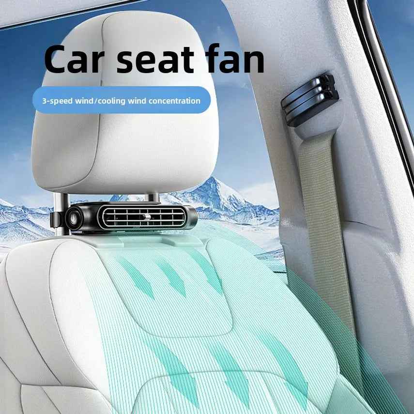 New Cross-border Car Seat Fan, Powerful Car Cooling Fan, Usb-powered Small Fan For The Back Of The Car Seat