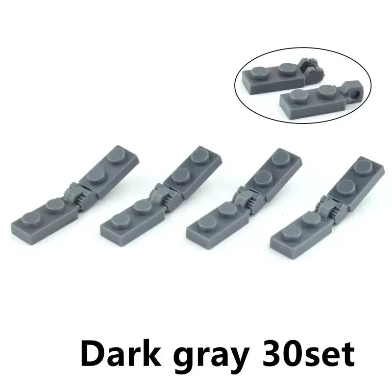 30pcs Building Blocks with Handles 1x2 Hinge Lock Plates for Building Block 44301 44302 compatible children diy bricks toy