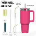 WATERSY 20oz/30oz/40oz Tumbler with Handle & Straw Large Capacity Insulated Cup, 304 Stainless Steel Vacuum Thermal Mug