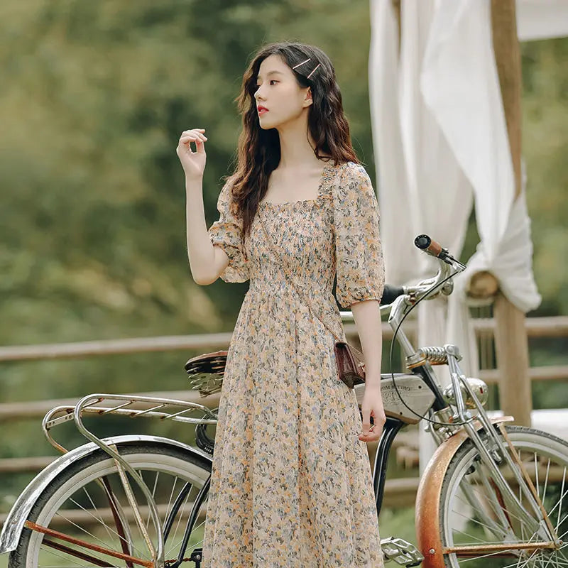 Dresses For Women 2025 Floral Woman Dress Open Back Backless Clothes Beach Flower Tight Bodycon Midi New In Offer Stylish