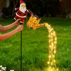 Solar Garden Lights Waterproof Santa Claus Watering Can Design Waterproof Watering Can Lights for Garden for Walkway Courtyards