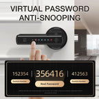 Viladepot Smart Lock Fingerprint, Passcode, Card, App Control, Type-C Emergency Power, Indoor Door Lock