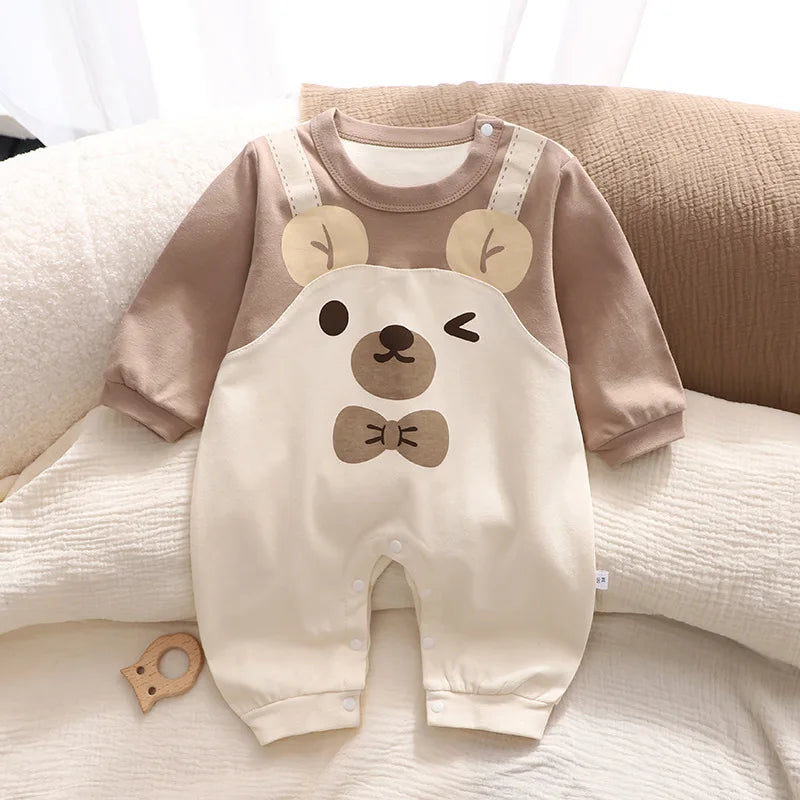 New Baby Jumpsuit Autumn Long Sleeve Cotton Cute Children Clothes Kids Clothes Crawling Boys Girls Jumpsuit