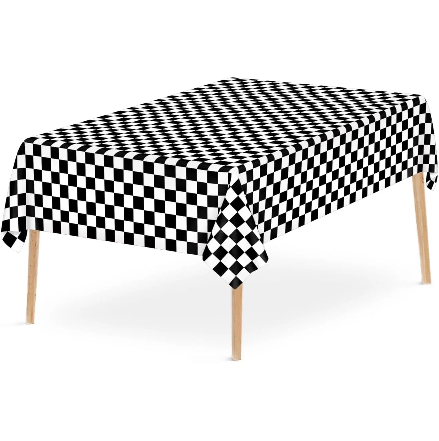 137x274cm thick plastic tablecloth waterproof disposable PP rectangular restaurant party wedding decoration checkered tablecloth