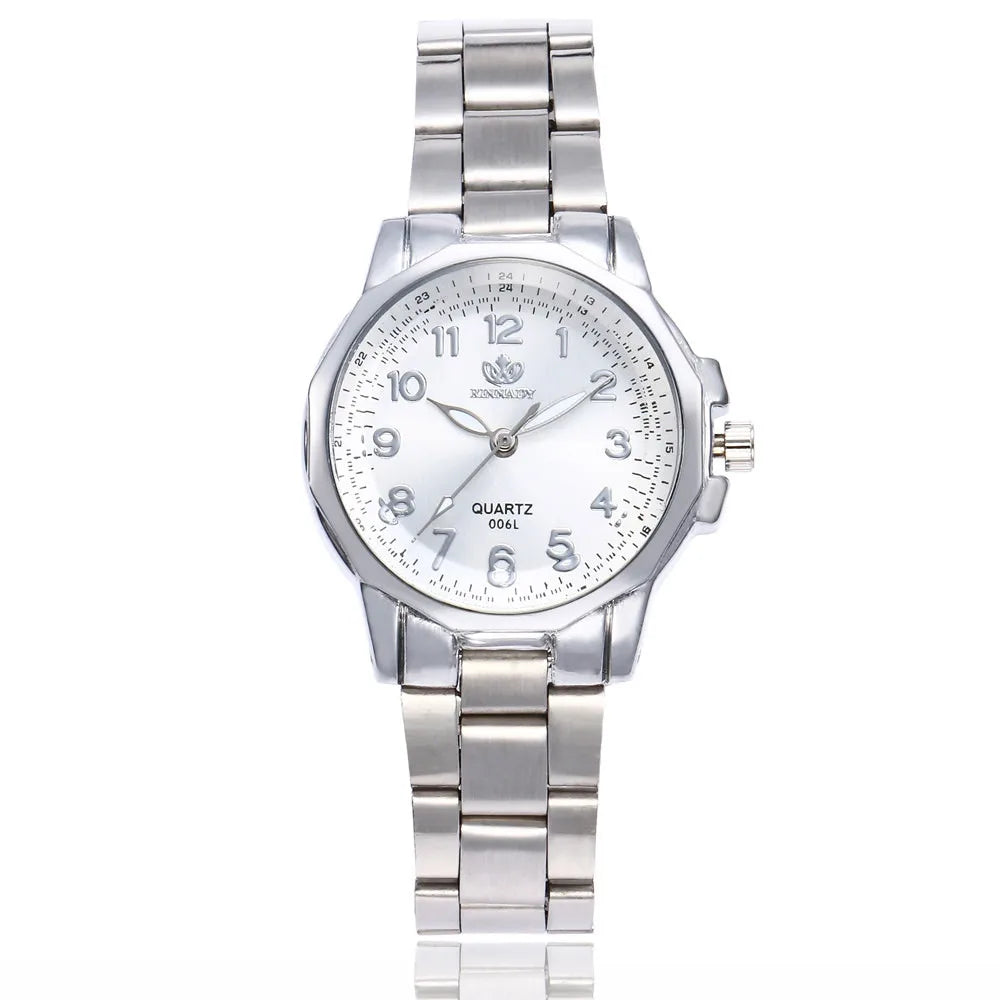 Trendy Unisex Watch New Arrival Quartz Movement Couple Watch Valentine Gift Metal Band Lightweight Stylish Durable Wristwatch