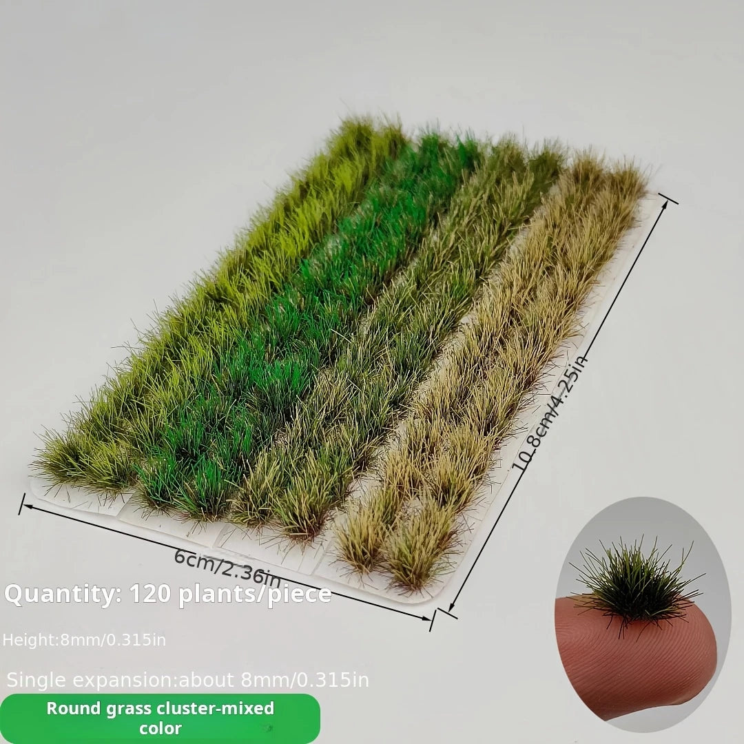 Micro Miniature Grass Cluster Model Sand Scene DIY Material Realistic Grass Tuft Miniature Grass Bushes Plant Cluster Scenery