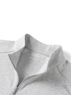 SIMWOOD 2026 Spring New Regular Fit 230gsm Breathable Sorona Fabric Long Sleeve T-shirts Men Half-zip Basic Tops