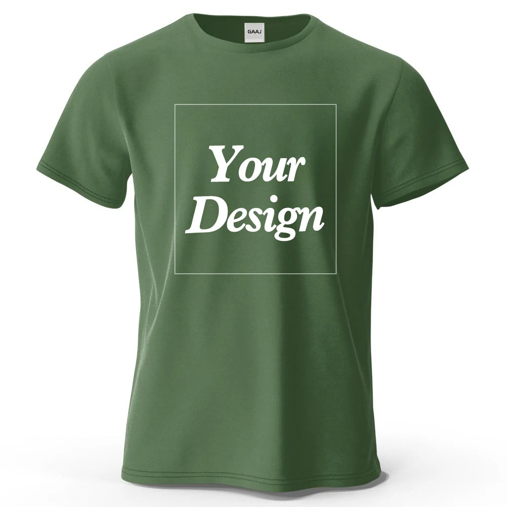 Custom T shirt Customized tshirt Personalized Tee Shirt Diy Print Your Photo Brand Logo Text Men Women 100% Cotton Premium Gift