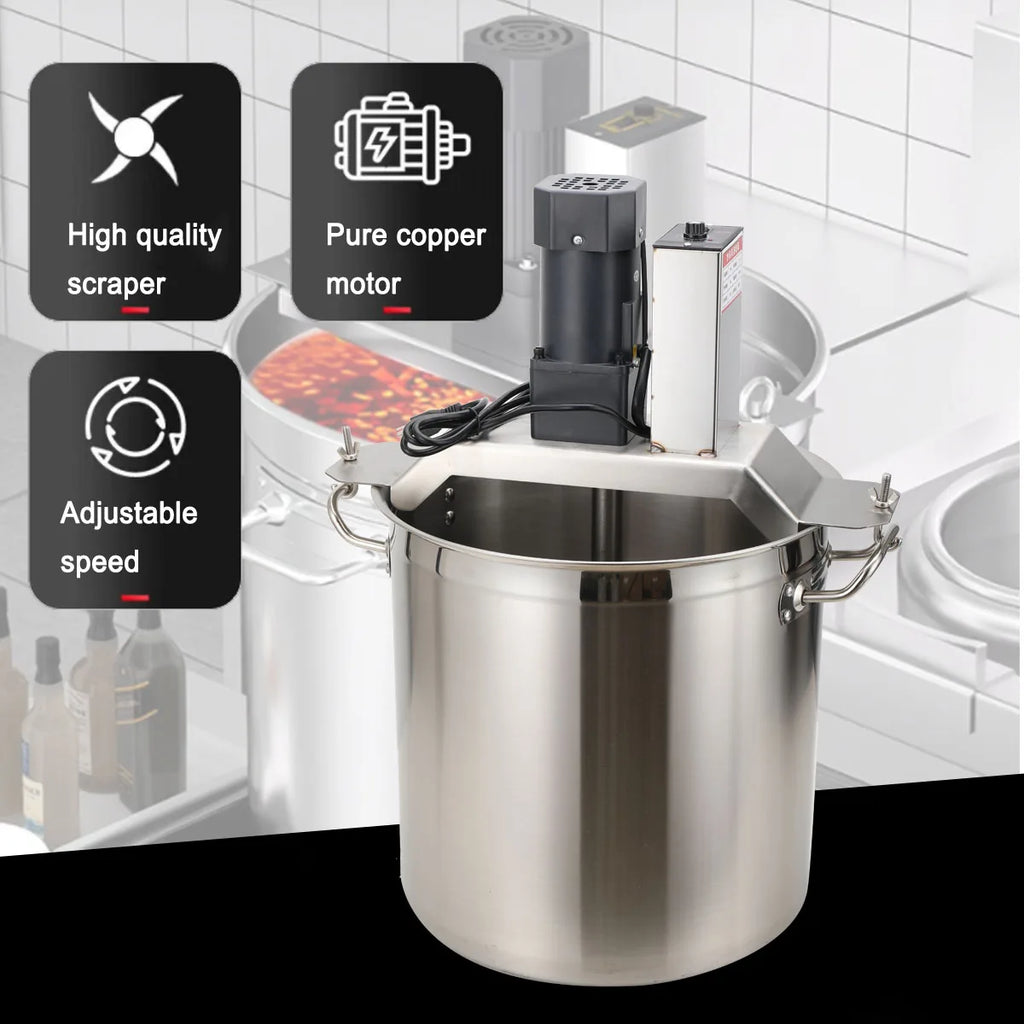Commercial Hot Pot Sauce Frying Machine 110V 40L Automatic Food Mixer For Hotels Food & Beverage Factory Farms Restaurant Industrial Cooking Kettle Machine