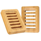Bamboo Case Tray Wooden Prevent Mildew Drain Soap Box Natural Bamboo Dishes Bath Soap Holder Container Bathroom Washroom Tools
