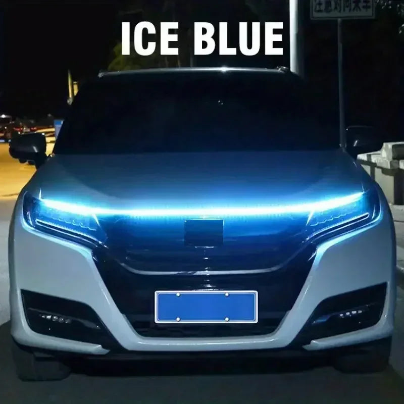 Led Car Hood Light Strip Constant Through-type Auto Modified Front Headlight Upgrade Decorative Light Car Daytime Running Lights