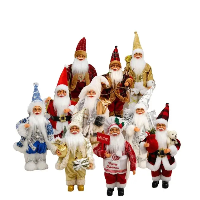 2026 Christmas Decoration For Home Santa Claus Plush Doll 30cm Navidad Party Decor Xmas Ornaments New Year Gift