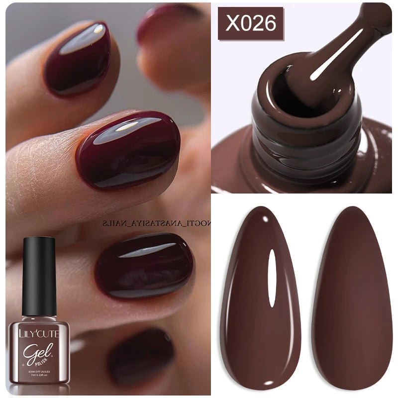 LILYCUTE 7ml Fruit Grape Purple Cat Magnetic Gel Nail Polish Vernis Semi Permanent Soak Off Colorful Gel Polish Nails Supplies