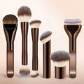 4/5Pcs Professional Facial Makeup Tools Set,With Facial Double-Ended Makeup Brush Set,Bevel&Taper Foundation Brush Contour Brush