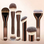 4/5Pcs Professional Facial Makeup Tools Set,With Facial Double-Ended Makeup Brush Set,Bevel&Taper Foundation Brush Contour Brush