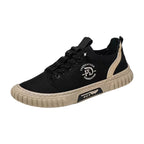 Men's Casual Running Shoes Breathable Fishnet Cloth Anti-slip Comfortable Low Top Fashionable Thick Bottom PVC Outsole