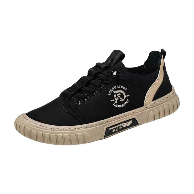 Men's Casual Running Shoes Breathable Fishnet Cloth Anti-slip Comfortable Low Top Fashionable Thick Bottom PVC Outsole