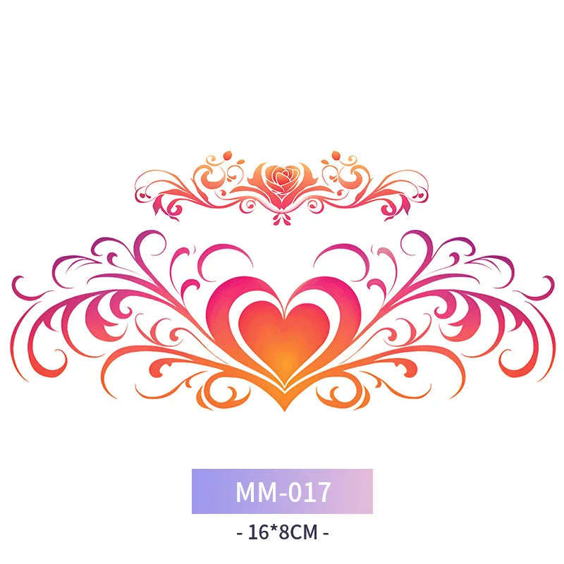 Sexy Succubus Tattoo Stickers Tatoo Waist Chest Woman Art Temporary Tattoos Waterproof Long-Lasting Fake Tattoos For Women