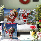 45CM Merry Christmas Cushion Cover Pillowcase 2023 Christmas Decorations for Home Ornament Happy New Year Christmas Decor 2022